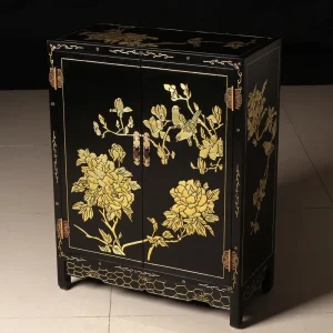 Carved Wooden Side Cabinet and Shoe Cabinet