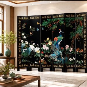 Dianluo Mother-of-Pearl Inlay Six-Panel Folding Screen